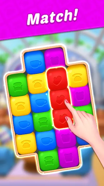 Design Blast - Match & Home [МОД: Бесконечные деньги, Монеты и Мега MOD] Screenshot 2