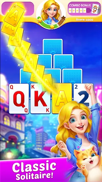 Solitaire Tripeaks Diary [МОД: Бесконечные деньги, Монеты и Мега MOD] Screenshot 4