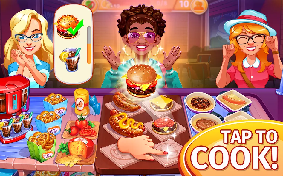 Cooking Craze: Restaurant Game [МОД: Много монет, Открытые уровни и Мега MOD] Screenshot 1