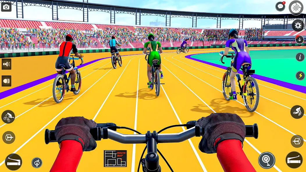 BMX Cycle Race 3d Cycle Games (гонка на велосипедах 3D игры на велосипеде) [МОД: Все открыто, Дополнительные деньги и Меню MOD] Screenshot 1