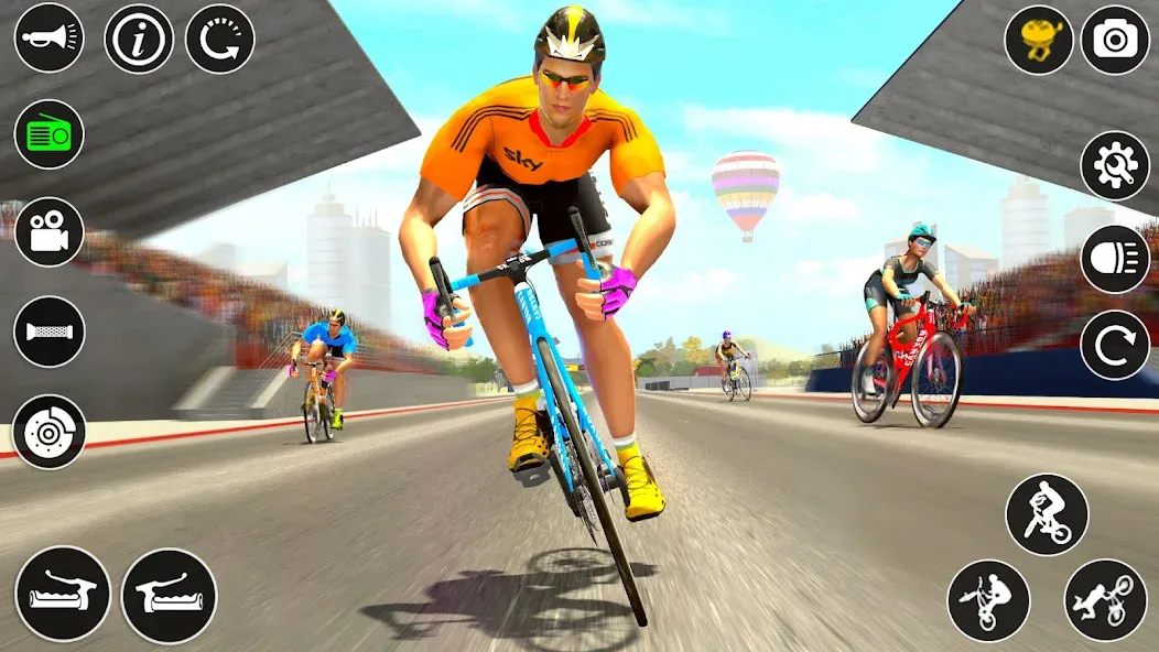 BMX Cycle Race 3d Cycle Games (гонка на велосипедах 3D игры на велосипеде) [МОД: Все открыто, Дополнительные деньги и Меню MOD] Screenshot 2