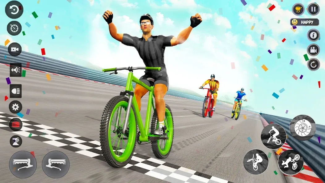 BMX Cycle Race 3d Cycle Games (гонка на велосипедах 3D игры на велосипеде) [МОД: Все открыто, Дополнительные деньги и Меню MOD] Screenshot 3