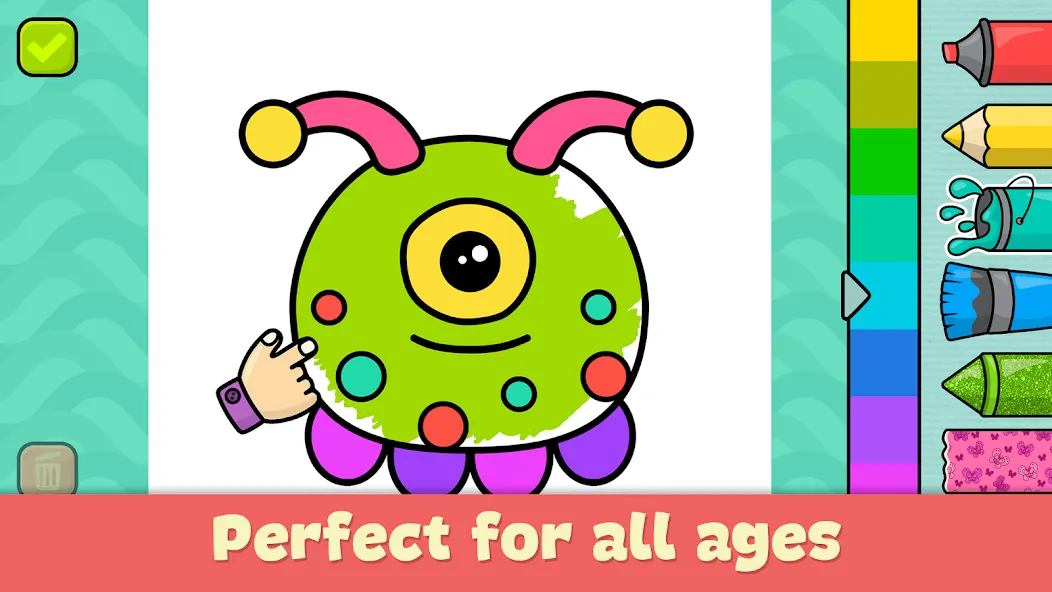 Coloring Book - Games for Kids [МОД: Много монет, Открытые уровни и Мега MOD] Screenshot 1