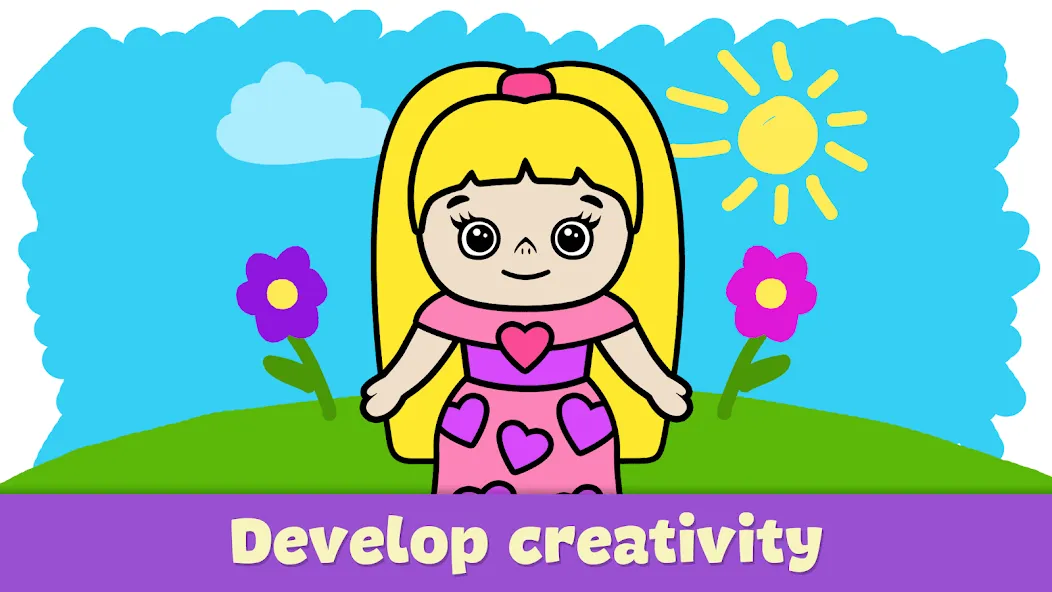 Coloring Book - Games for Kids [МОД: Много монет, Открытые уровни и Мега MOD] Screenshot 3