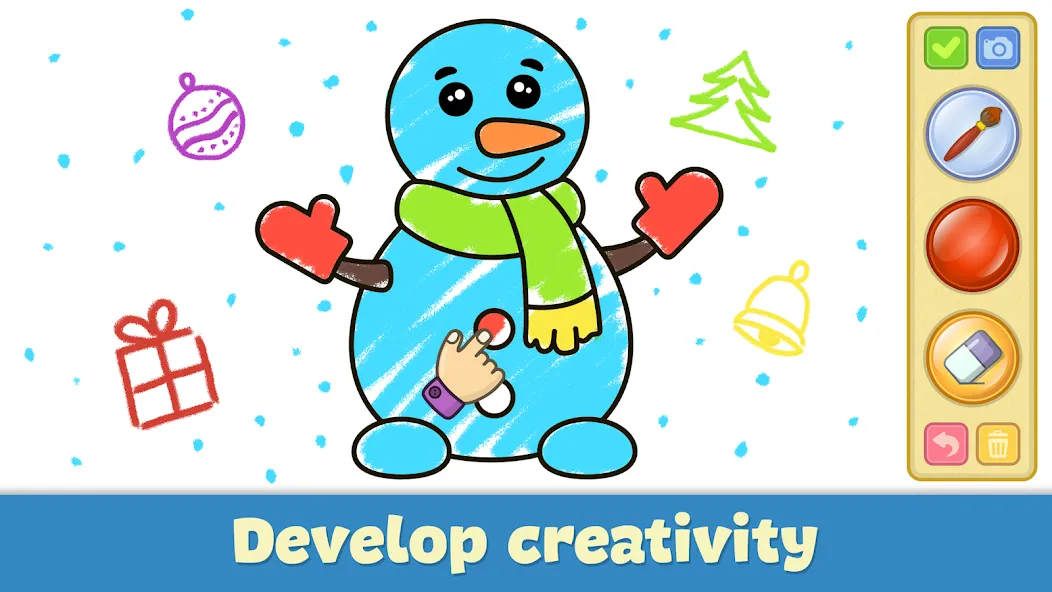 Kids Coloring & Drawing Games [МОД: Все открыто, Дополнительные деньги и Меню MOD] Screenshot 3
