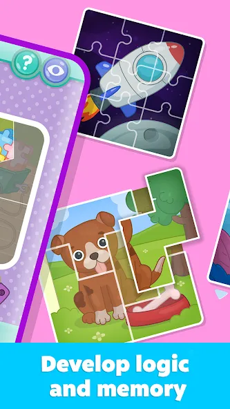 Kids Puzzles: Games for Kids [МОД: Меню, Бесконечные монеты и Открытые уровни] Screenshot 5