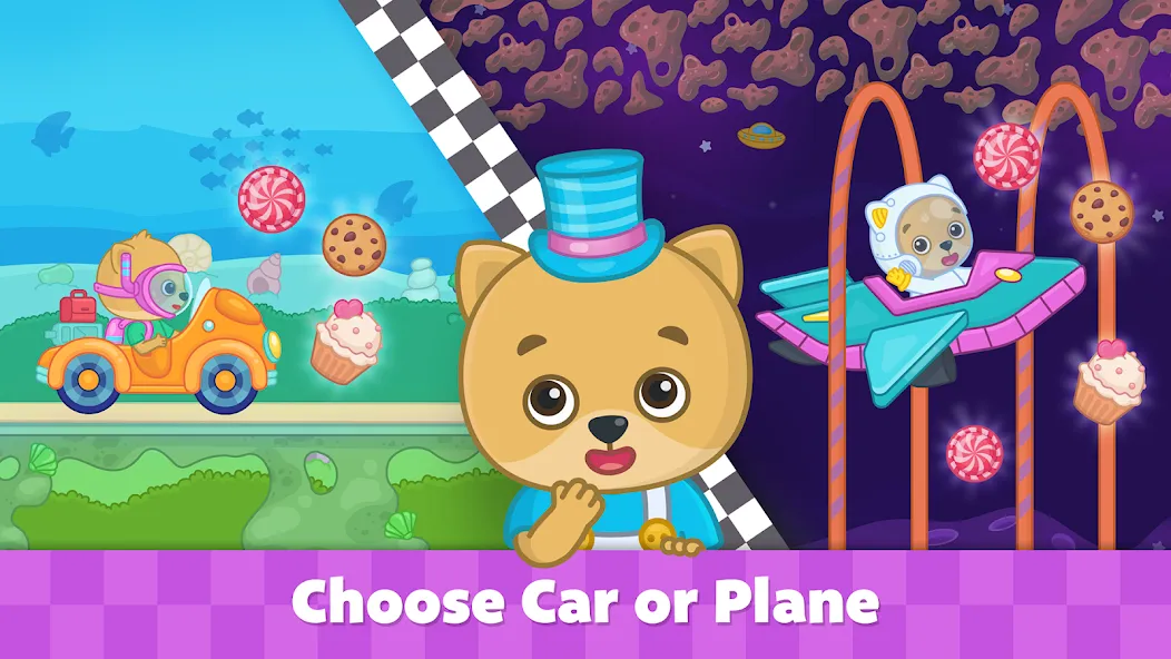 Bimi Boo Car Games for Kids [МОД: Деньги, Монеты и Меню MOD] Screenshot 3