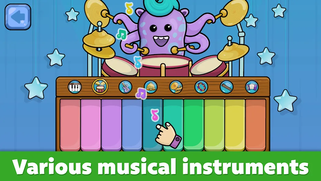 Baby Piano: Kids Music Games [МОД: Деньги, Монеты и Меню MOD] Screenshot 2
