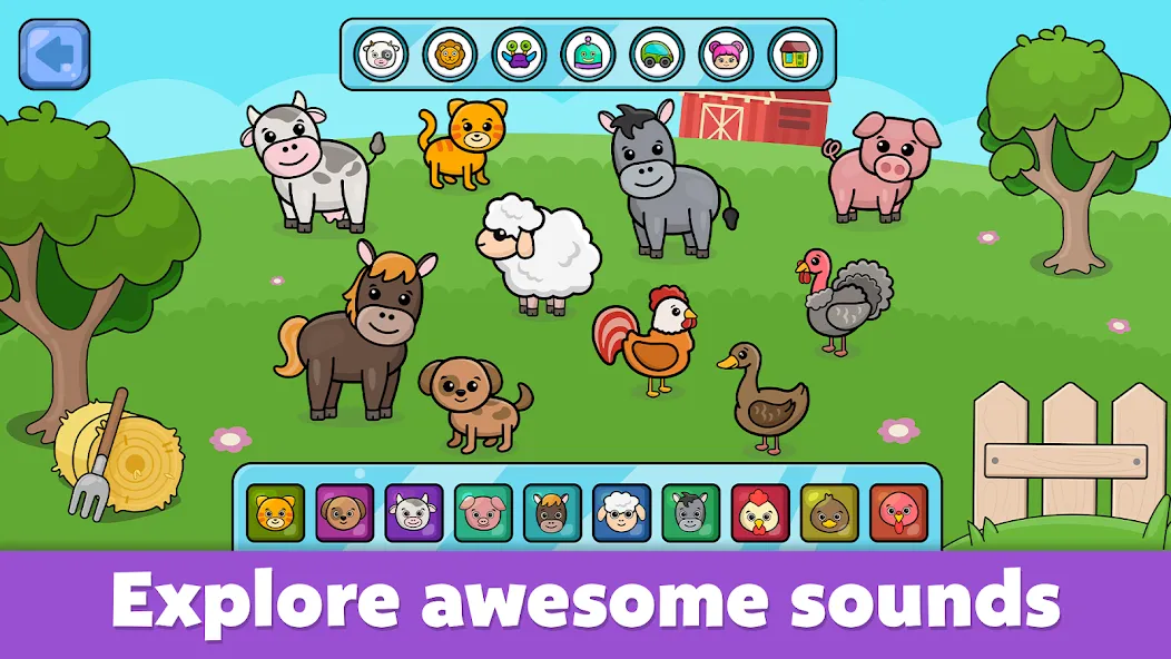 Baby Piano: Kids Music Games [МОД: Деньги, Монеты и Меню MOD] Screenshot 3