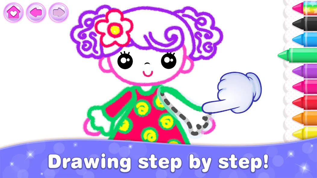 Bini Game Drawing for kids app (Бини) [МОД: Много денег, Монет и Все открыто] Screenshot 3
