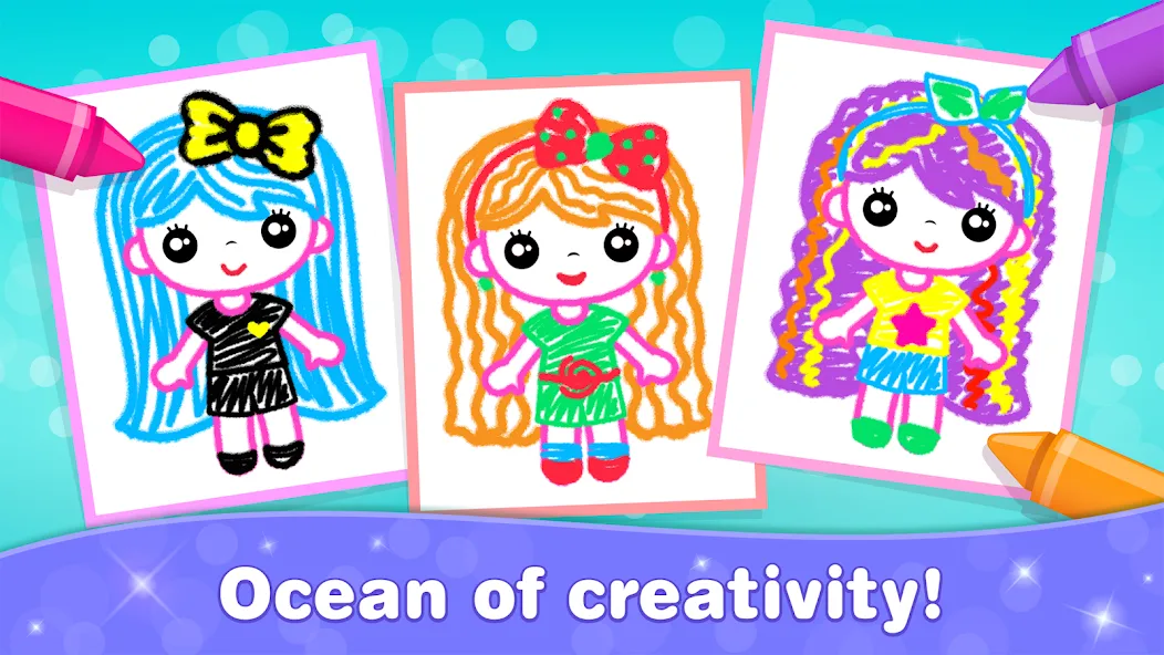 Bini Game Drawing for kids app (Бини) [МОД: Много денег, Монет и Все открыто] Screenshot 5