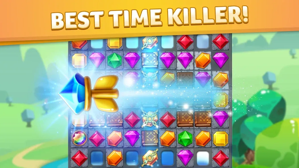 Jewel Match King [МОД: Много монет, Открытые уровни и Мега MOD] Screenshot 2
