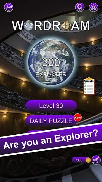 Word Roam - Word Of Wonders (Уорд Роум) [МОД: Меню, Бесконечные монеты и Открытые уровни] Screenshot 1