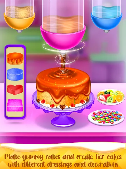 Cake Maker Cooking Cake Games (Кейк Мейкер кулинарные игры на приготовление тортов) [МОД: Много монет, Открытые уровни и Мега MOD] Screenshot 2