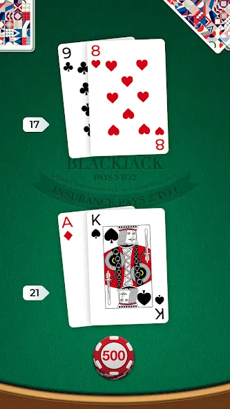 Blackjack (Блэкджек) [МОД: Много денег, Монет и Все открыто] Screenshot 1