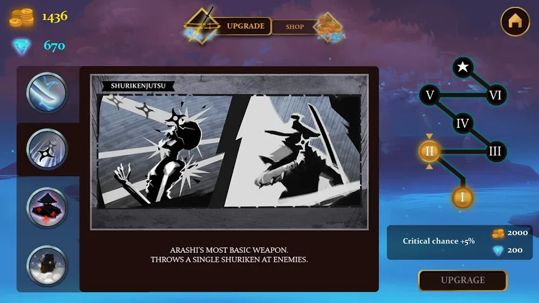 Ninja Arashi (Ниндзя Араши) [МОД: Деньги, Монеты и Меню MOD] Screenshot 5
