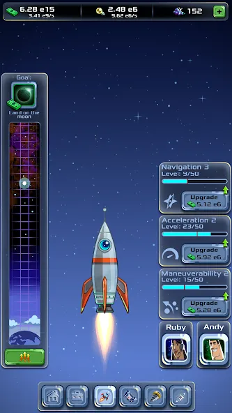 Idle Space Company (Айдл) [МОД: Бесконечные деньги, Монеты и Мега MOD] Screenshot 1