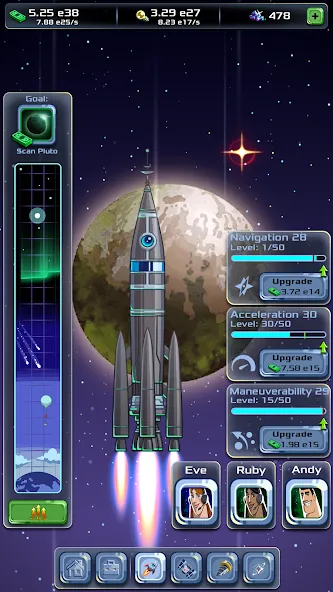 Idle Space Company (Айдл) [МОД: Бесконечные деньги, Монеты и Мега MOD] Screenshot 2