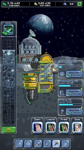 Idle Space Company (Айдл) [МОД: Бесконечные деньги, Монеты и Мега MOD] Screenshot 4