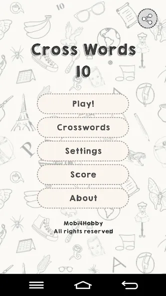 CrossWords 10 (Кроссворды 10) [МОД: Много монет, Открытые уровни и Мега MOD] Screenshot 1