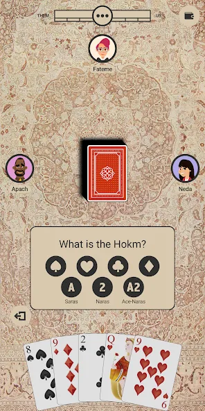 Hokm+ [МОД: Все открыто, Дополнительные деньги и Меню MOD] Screenshot 4