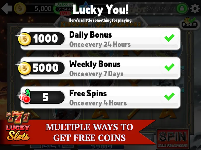 Lucky Slots (Лаки Слотс) [МОД: Деньги, Монеты и Меню MOD] Screenshot 5