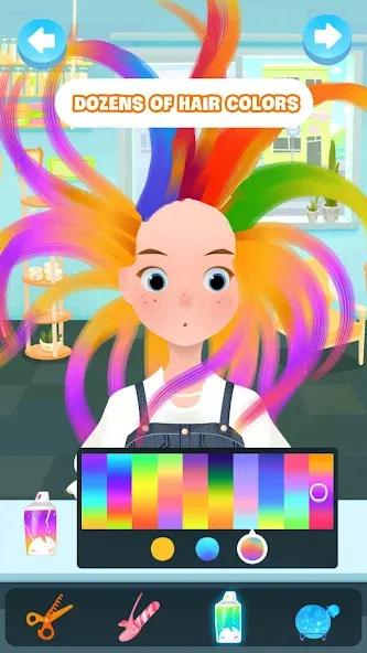 Hair salon games : Hairdresser [МОД: Меню, Бесконечные монеты и Открытые уровни] Screenshot 1