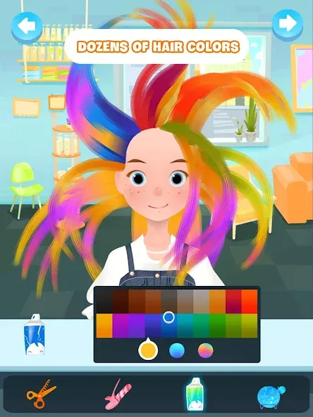 Hair salon games : Hairdresser [МОД: Меню, Бесконечные монеты и Открытые уровни] Screenshot 5