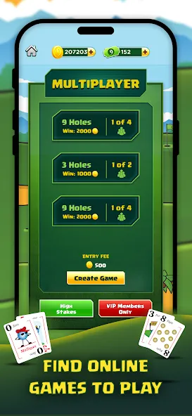 Play Nine: Golf Card Game (Плей Найн) [МОД: Меню, Бесконечные монеты и Открытые уровни] Screenshot 3