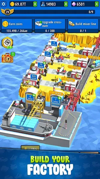 Idle Inventor - Factory Tycoon (Айдл Инвентор) [МОД: Все открыто, Дополнительные деньги и Меню MOD] Screenshot 1
