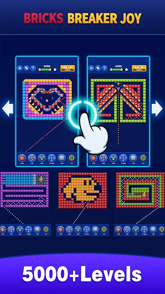 Bricks Breaker Joy (Брикс Брейкер Джой) [МОД: Много денег, Монет и Все открыто] Screenshot 5