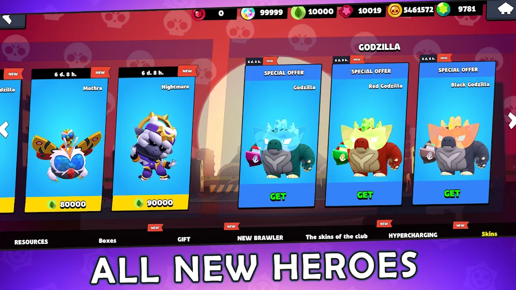 Box Simulator for Brawl Stars [МОД: Меню, Бесконечные монеты и Открытые уровни] Screenshot 2