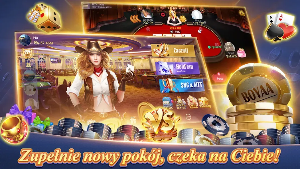 Texas Poker Polski  (Boyaa) (Техасский Покер Польский) [МОД: Много монет, Открытые уровни и Мега MOD] Screenshot 3