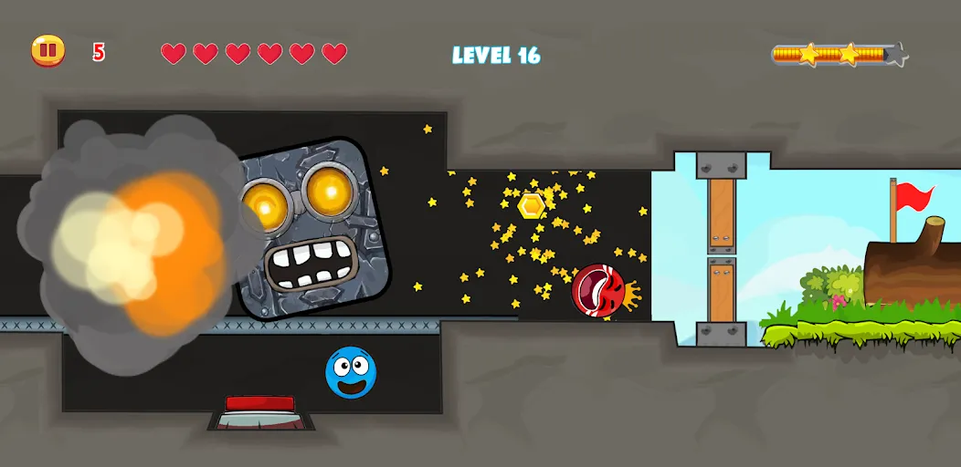 Red Hero 4 - red bounce ball 5 [МОД: Много монет, Открытые уровни и Мега MOD] Screenshot 3