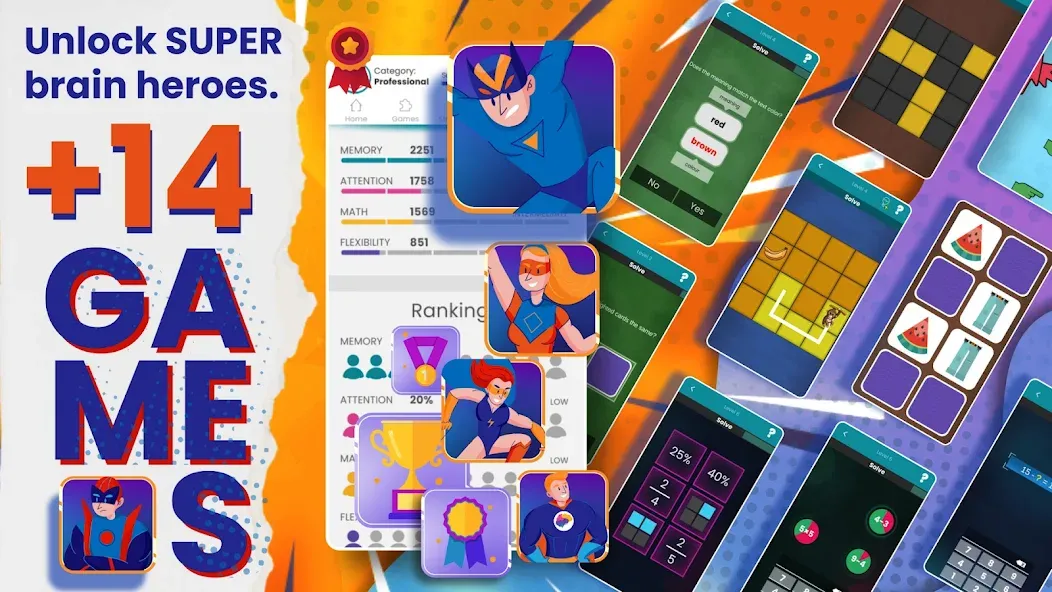 Brain Power - Working memory [МОД: Меню, Бесконечные монеты и Открытые уровни] Screenshot 2