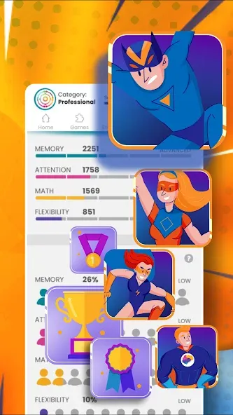 Brain Power - Working memory [МОД: Меню, Бесконечные монеты и Открытые уровни] Screenshot 4