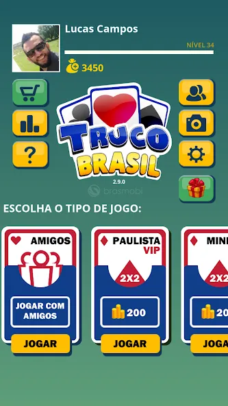 Truco Brasil - Truco online (Труко Бразиль) [МОД: Много монет, Открытые уровни и Мега MOD] Screenshot 1