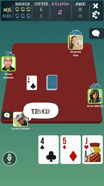 Truco Brasil - Truco online (Труко Бразиль) [МОД: Много монет, Открытые уровни и Мега MOD] Screenshot 4
