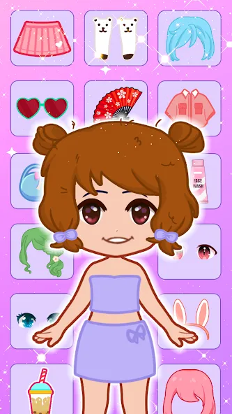 Doll Dress Up: Makeup Games (Долл Дресс Ап) [МОД: Меню, Бесконечные монеты и Открытые уровни] Screenshot 2