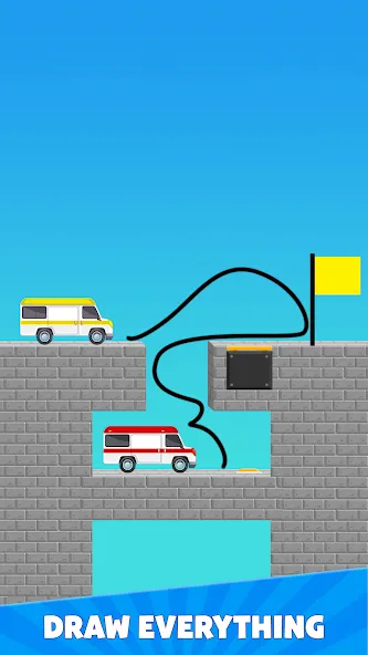 Draw Bridge Puzzle: Brain Game (Драу Бридж Пазл) [МОД: Все открыто, Дополнительные деньги и Меню MOD] Screenshot 2