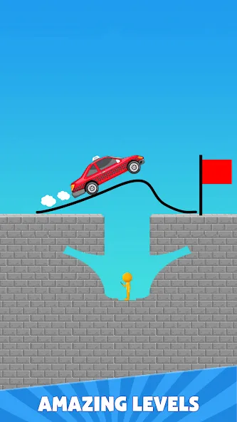 Draw Bridge Puzzle: Brain Game (Драу Бридж Пазл) [МОД: Все открыто, Дополнительные деньги и Меню MOD] Screenshot 4