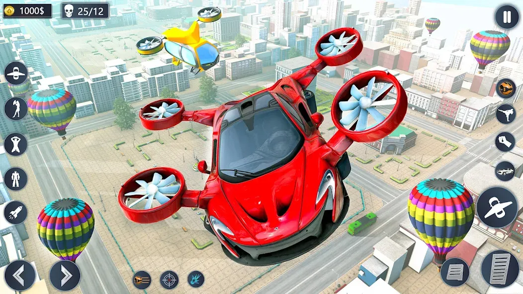 Flying Car Robot Game Car Game [МОД: Много денег, Монет и Все открыто] Screenshot 1