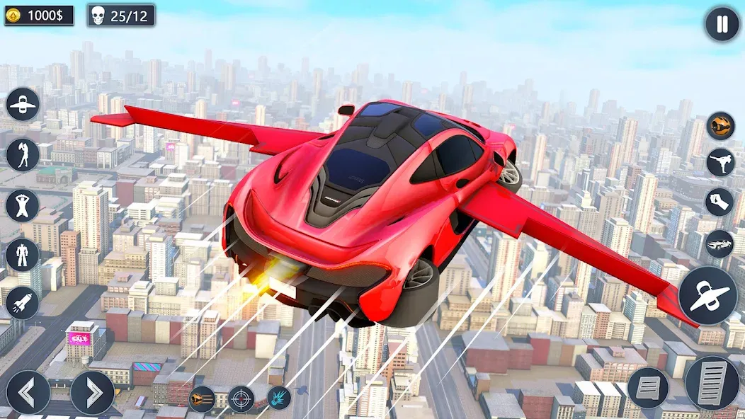 Flying Car Robot Game Car Game [МОД: Много денег, Монет и Все открыто] Screenshot 2