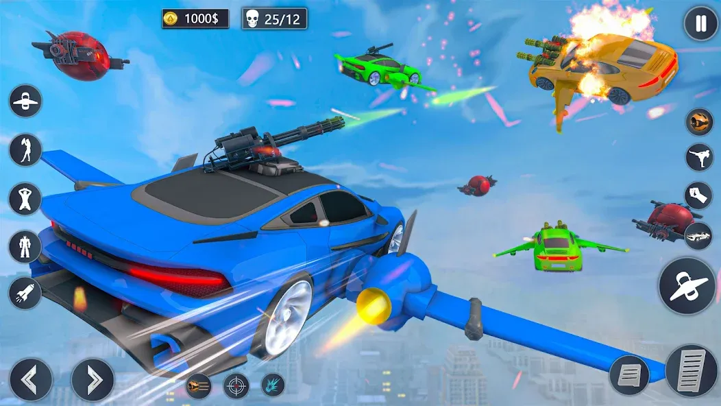 Flying Car Robot Game Car Game [МОД: Много денег, Монет и Все открыто] Screenshot 5