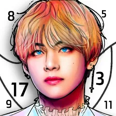 Скачать Kpop Paint by Numbers BT21 [МОД: Много монет, Открытые уровни и Мега MOD] | Взлом Kpop Paint by Numbers BT21 на Андроид