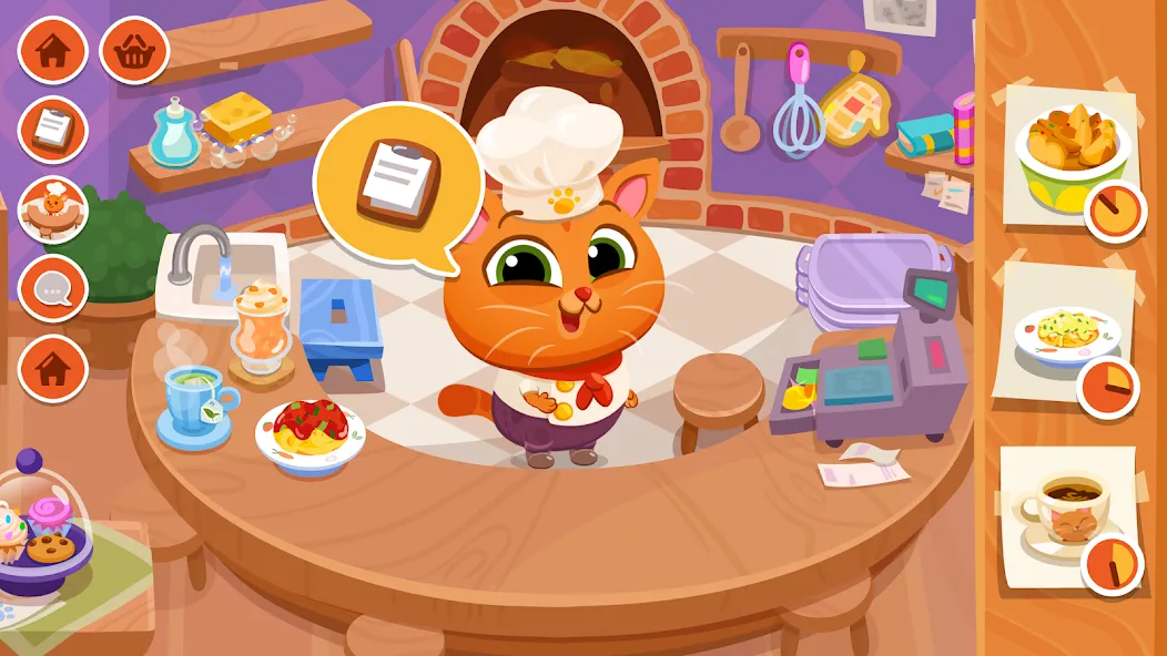 Bubbu Restaurant - My Cat Game (Буббу Ресторан) [МОД: Все открыто, Дополнительные деньги и Меню MOD] Screenshot 1