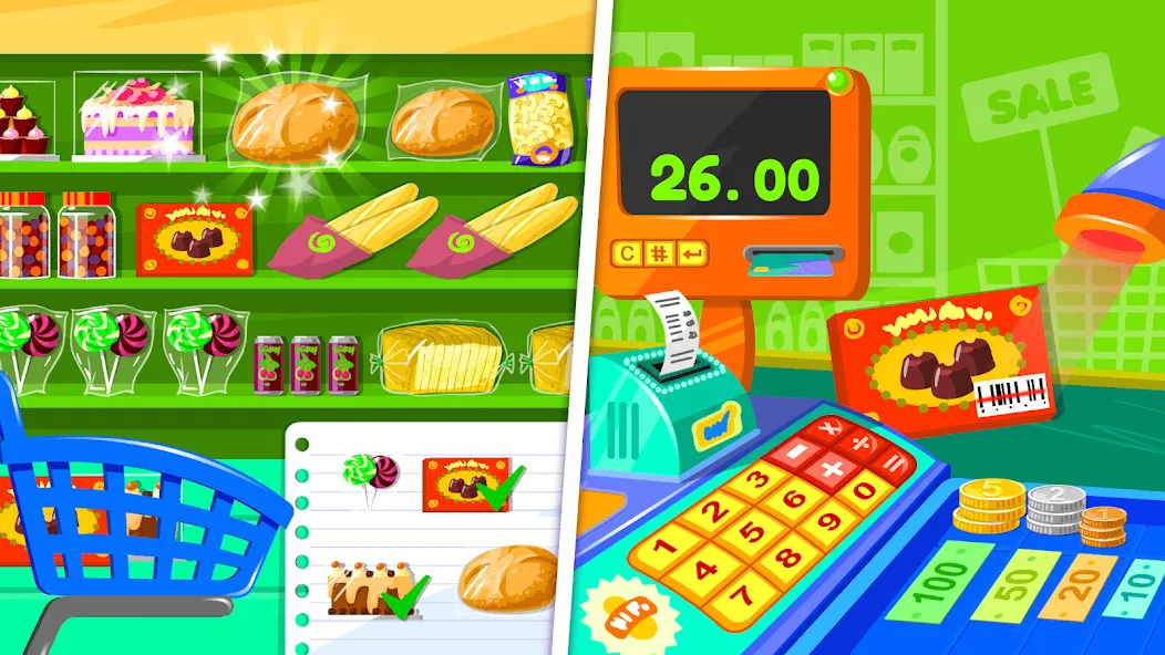 Supermarket Game 2 [МОД: Все открыто, Дополнительные деньги и Меню MOD] Screenshot 2