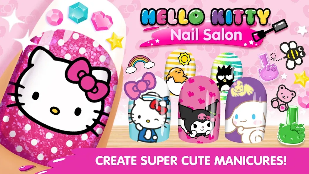 Hello Kitty Nail Salon [МОД: Много денег, Монет и Все открыто] Screenshot 1