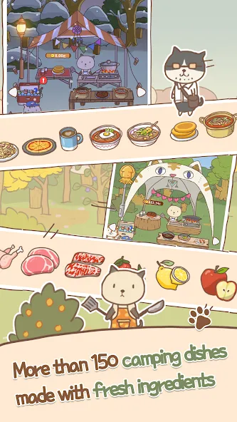 Animal Camping: Idle Camp (Анимал Кемпинг) [МОД: Все открыто, Дополнительные деньги и Меню MOD] Screenshot 3