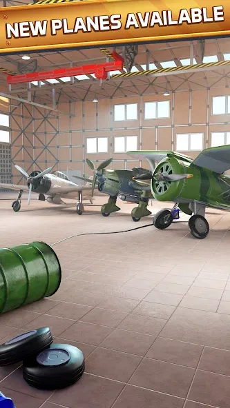 Idle Planes: Build Airplanes (Айдл Плейнс) [МОД: Много монет, Открытые уровни и Мега MOD] Screenshot 1